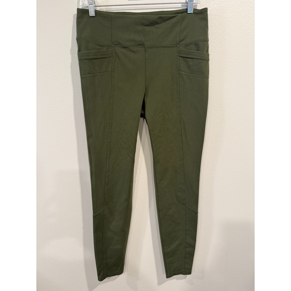 Athleta Leggings Womens Small L Olive Green High Waisted Yoga Running Athleisure